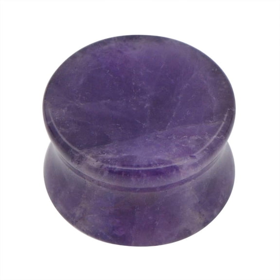 blue palm jewelry Pair of 5/8. INCH Amethyst Double Flare Stone Ear Plugs Expander Gauges E553
