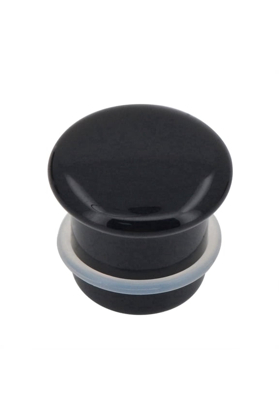 Pair of 2 GAUGE Black Obsidian Single Flare Stone Ear Plugs Gauges 2 GAUGE E616