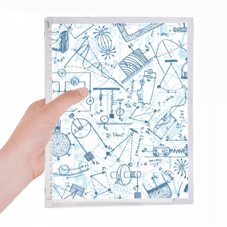 blue physical electromagnetic mechanics chart notebook loose diary refillable journal statiry