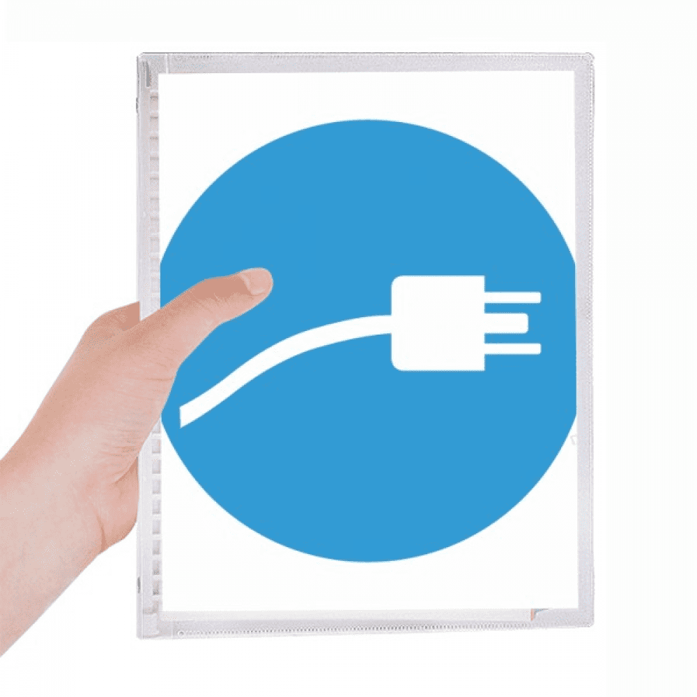 blue plug cable charging cable pattern notebook loose diary refillable journal statiry