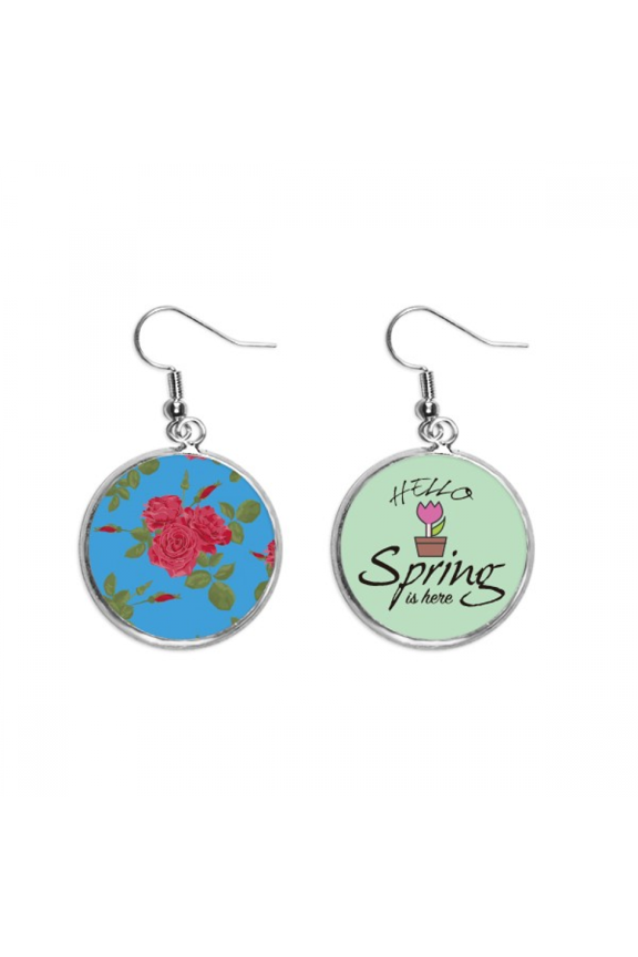blue red drawing art decoration dangle season sp earring jewelry