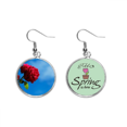 thumbnail image 1 of blue red roses green decoration dangle season sp earring jewelry, 1 of 4