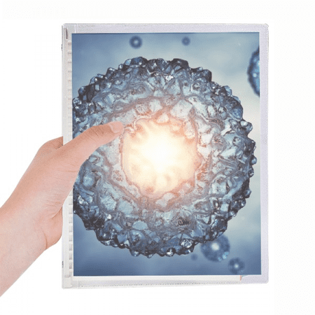 blue science cells microcosc pattern notebook loose diary refillable journal statiry