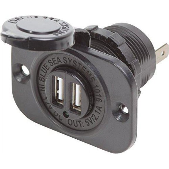 blue sea systems 1016 dual usb charger socket two usb ports with
