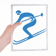 thumbnail image 1 of blue skiing winter sport outline notebook loose diary refillable journal statiry, 1 of 3