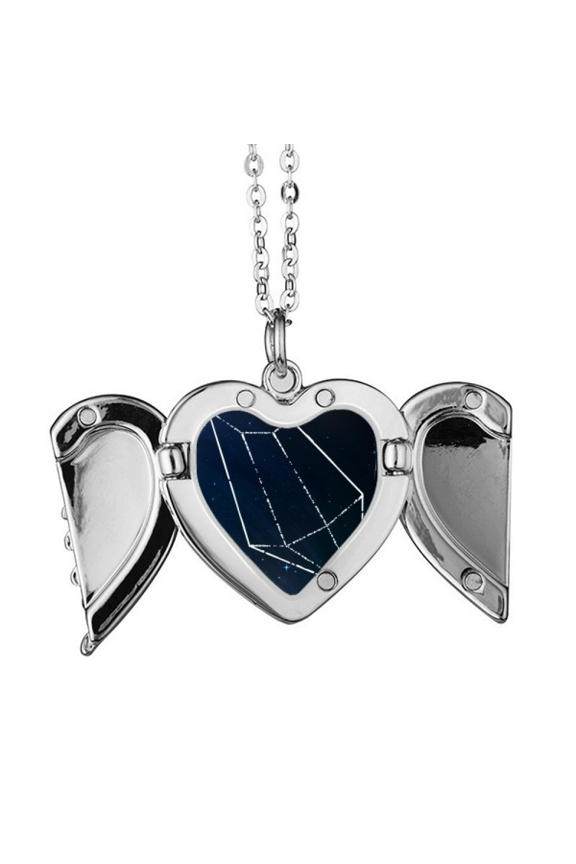 blue star crystal universe fantasy angel wings necklpendant fashion