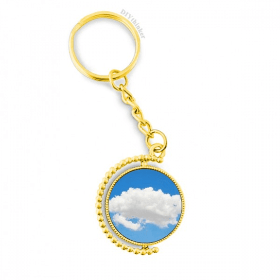 blue sunshine white clouds metal connector key chain  accessory en keyholder