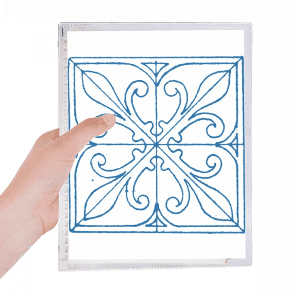 blue talavera style pattern decorative notebook loose diary refillable journal statiry