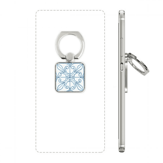 blue talavera style pattern decorative square cell ph stand holder bracket universal support