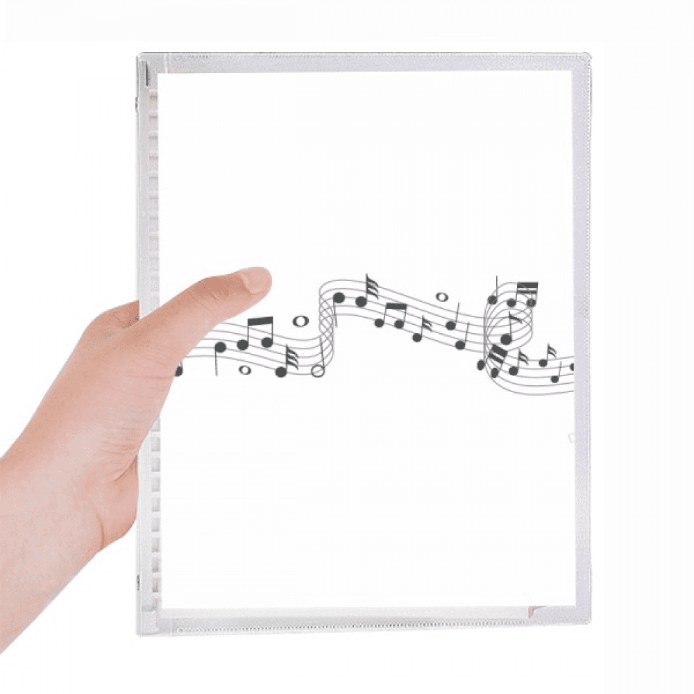 blue terweavg music 5-le staff notebook loose diary refillable journal ...