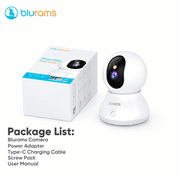 blurams 8MP Indoor PTZ Camera Works As A Baby And Pet Monitor With Phone App Access, One-Touch Call, AI Detection For Human/Pet/Motion/Sound/Cry, Dual-Band Wi-Fi 6, And Alexa Compatibility.