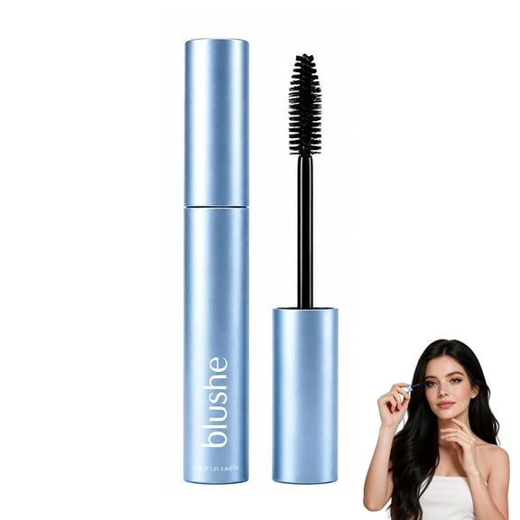 blushe Serum Mascara, Lengthening & Volumizing Waterproof Fiber Formula, Smudge-Proof Clump-Free Lash Definition, 0.4 fl oz