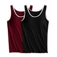 thumbnail image 1 of bnaln 2PCS Womens Tank Tops with Built in Bras Casual Basic Shirts Sleeveless Yoga Camisole Crewneck Workout Tops Cute Summer Tshirts Teen Girls Loose Fit Yoga Running Athletic Tops, 1 of 2