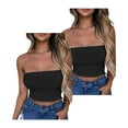 thumbnail image 1 of bnaln Crop Tops for Women Sale 1/2/3/4/5 PCS Sexy Tube Top Strapless Cropped Tank Tops Sleeveless Bandeau Top Summer Bustier Y2K Going Out Tops Party Night Club Outfits Streetwear, 1 of 5