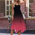 thumbnail image 1 of bnaln Dresses for Women Elegant Sleeveless Midi Dresses Lrregular Hem Loose Tank Dress Summer Flowy Long Sundress Beach Vacation Dress Trendy Ruffle A-Line Casual Dresses, 1 of 6
