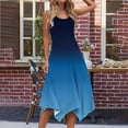 thumbnail image 1 of bnaln Dresses for Women Elegant Sleeveless Midi Dresses Lrregular Hem Loose Tank Dress Summer Flowy Long Sundress Beach Vacation Dress Trendy Ruffle A-Line Casual Dresses, 1 of 6