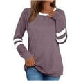 thumbnail image 1 of bnaln Long Sleeve Tops Womens Blouses Crew Neck Dressy Casual Flowy Tees Shirts Tunic Tops Women Tops Loose Fit T-Shirts Baggy Comfy Pullover Basic Tshirts Y2K Going Out Tops, 1 of 6
