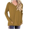 thumbnail image 1 of bnaln Long Sleeve Tops Womens T Shirts Casual Tunic Tops Dressy Shirts for Leggings V Neck Spring Loose Pullover Blouse Comfy Lightweight Sweatshirts Plus Size Tshirts Basic Plain Tees, 1 of 4