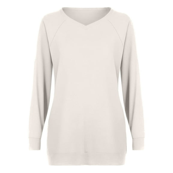 bnaln Long Sleeve Tops Womens T Shirts Casual Tunic Tops Dressy Shirts for Leggings V Neck Spring Loose Pullover Blouse Comfy Lightweight Sweatshirts Plus Size Tshirts Basic Plain Tees