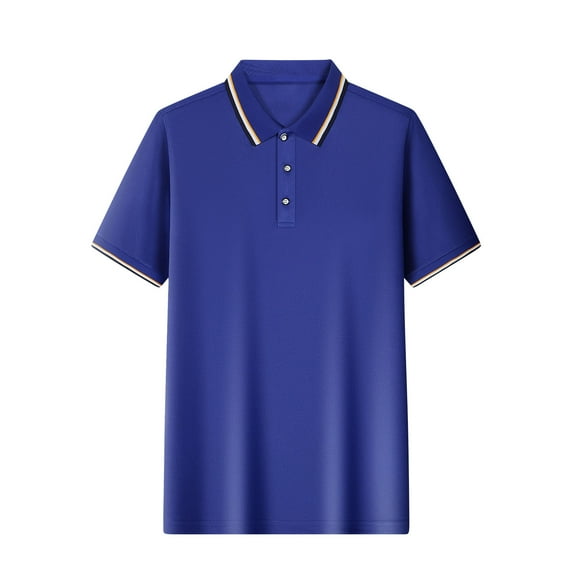 bnaln Men's Polos Shirts Summer Short Sleeve Golf Shirt for Men Summer Tops Solid Color Gym Workout Golf T-Shirts Fashion V Neck Button Down Tops Plus Size Casual Work Athletic Tees