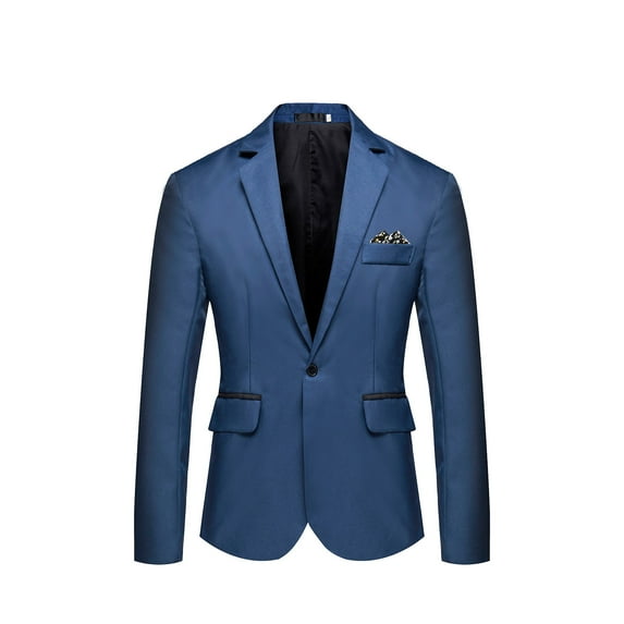 bnaln Mens Blazer Slim Fit Suit Jacket Lapel Tuxedo Lightweight One Button Blazer Lightweight Casual Sport Coat Dressy Solid Color Suit Jacket for Daily Wear, Work, Wedding & Party