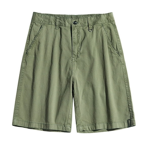 bnaln Mens Shorts Casual Solid Color Shorts Men Drawstring Elastic Waist Trendy Fashion Half Pants