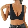 thumbnail image 1 of bnaln Push Up Bras for Women No Underwire Brassiere V Neck Inbarely Bra Gathering Cup Bralettes Sport Yoga Vest Comfortable Camisole Everyday Underwear, 1 of 6