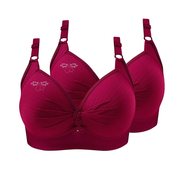 bnaln Sports Bras Women's Bras 1/2PC Plus Size Bralettes No Underwire Push Up Bra Breathable Wireless Bra Yoga Gym Workout Fitness Bras Full Coverage Everyday Bra Underwear