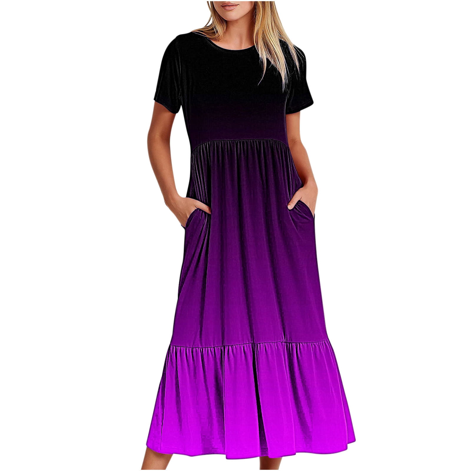 sachin and babi light blue dress Purple Zulily Maxi Dress Jalioing Sundress For Women Spaghetti Strap  Smocked Dresses Boho main image 1