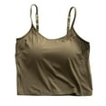 thumbnail image 1 of bnaln Summer Tank Tops for Women Spaghetti Strap Camisole Tops Basic Padded Tank Top with Built in Bra Workout Yoga Shirts Casual Vest Gym Athletic Shirts Basic Cami Shirt Streetwear, 1 of 6