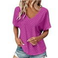 thumbnail image 1 of bnaln Summer Tops for Women Sale V Neck Short Sleeve Shirts Gradient Printed Casual T-Shirts Dressy Blouses Cute Tunic Tops Loose Comfy Pullover Lightweight Blouse Plain Tees Shirt, 1 of 8