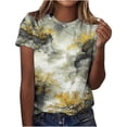 thumbnail image 1 of bnaln Women Summer T Shirt Plus Size Loose Stylish Hawaiian Fancy Blouse Tops Girl Short Sleeve Graphic Casual Shirt Beach Party Tees Comfy Crew Neck Pullover Sales, 1 of 4