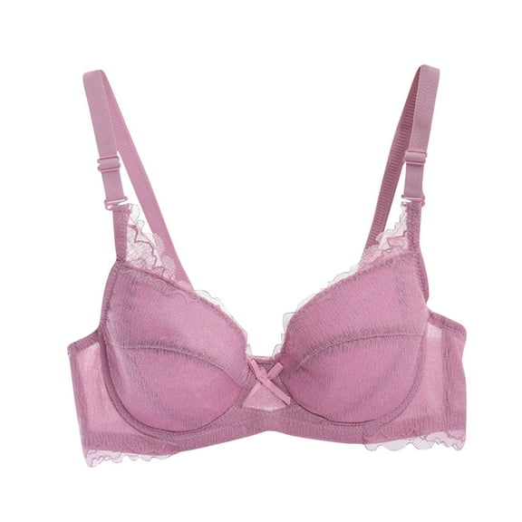 bnaln Women's Sexy Lace Bra Full Coverage Floral Lace Underwired Bra Plus Size Non Padded Comfort Bra Ladies Bras Everyday Bras Push up Bras for Women Lace Brassiere Seamless Bra