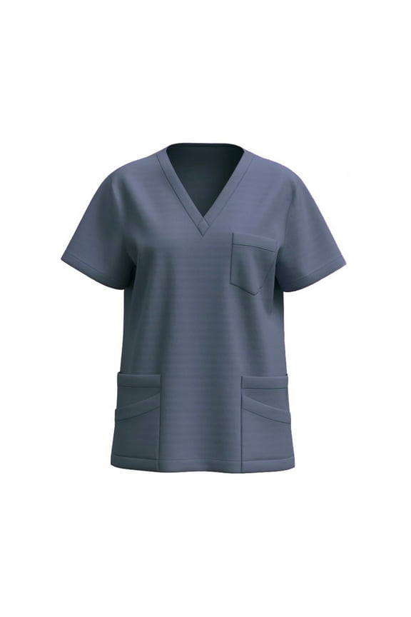 Womens Tops Working Uniform Blouses Ladies Summer T Shirts Casual V-Neck Short Sleeve Tees Tops Worker's Uniform Comfortable Breathable Loose Fit Shirts Workwear with Pockets