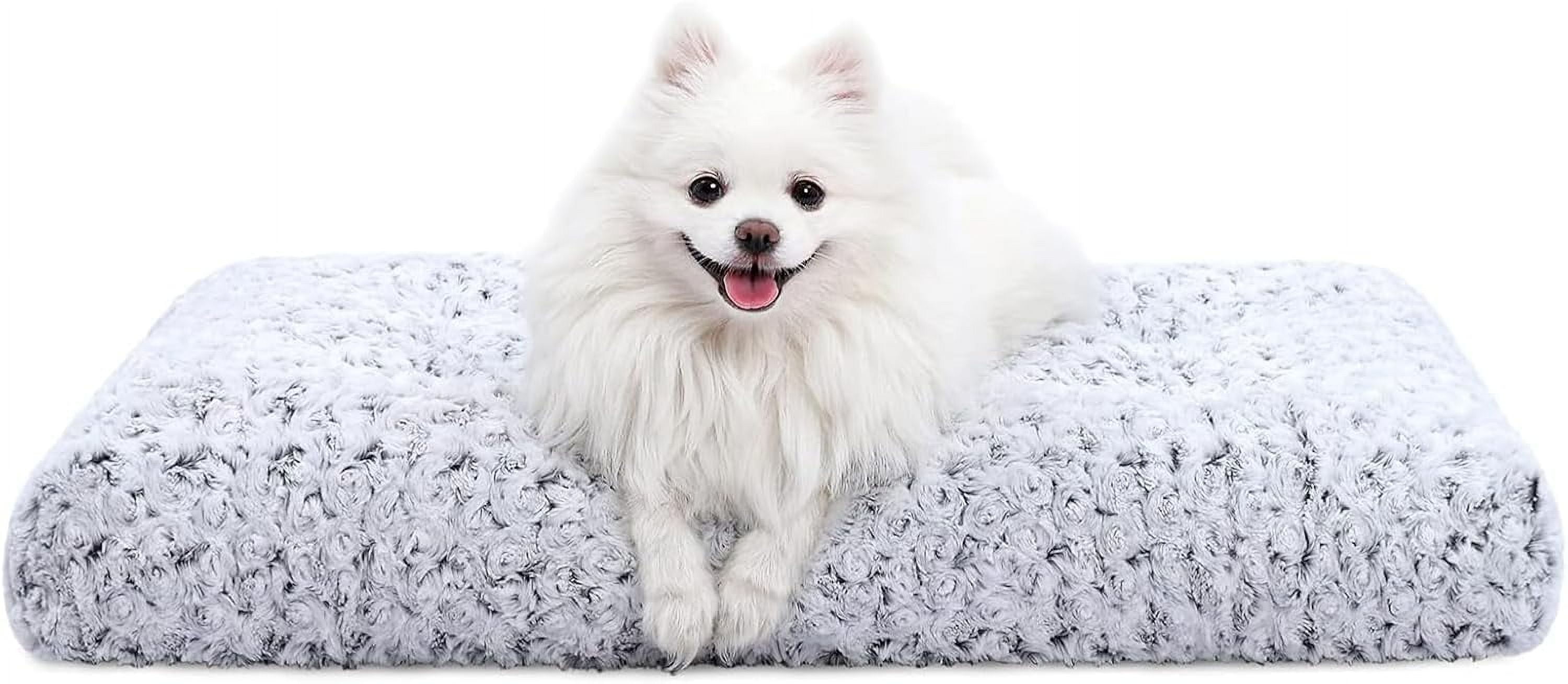 Image showcasing bnmjiklo Washable Dog Bed Deluxe Plush Dog Crate Beds Comfy Kennel Pad ...