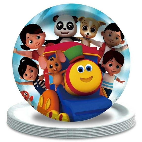 bob the train Paper Plates Birthday Decorations Party Supplies Tableware Disposable Dinnerware