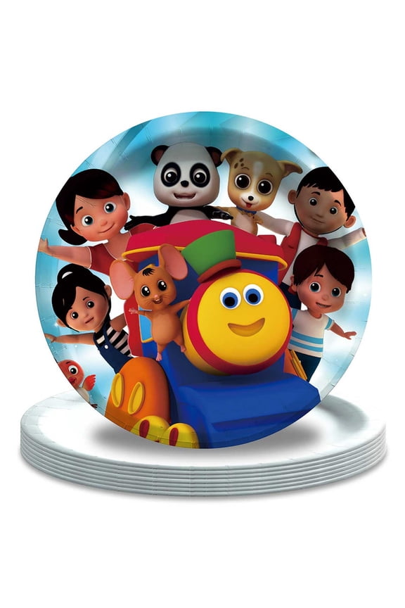 bob the train Paper Plates Birthday Decorations Party Supplies Tableware Disposable Dinnerware