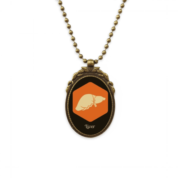 body liver orange antique necklace vintage bead pendant keychain
