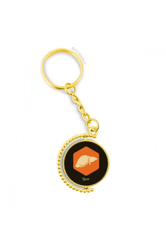 body liver orange metal connector key chain accessory en keyholder