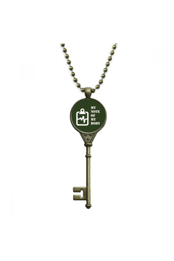 body record balance fluctuation notebook key necklace pendant tray embellished chain