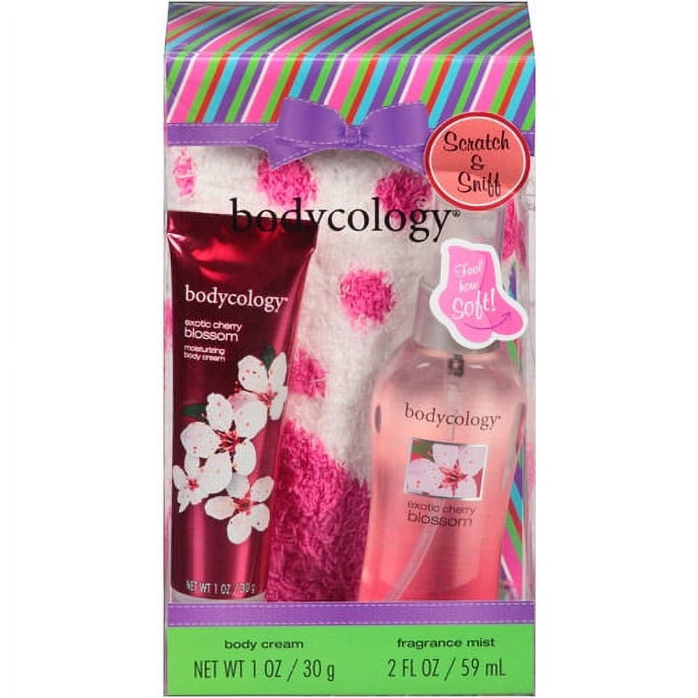 bodycology Exotic Cherry Blossom Sock Gift Set, 3 pc