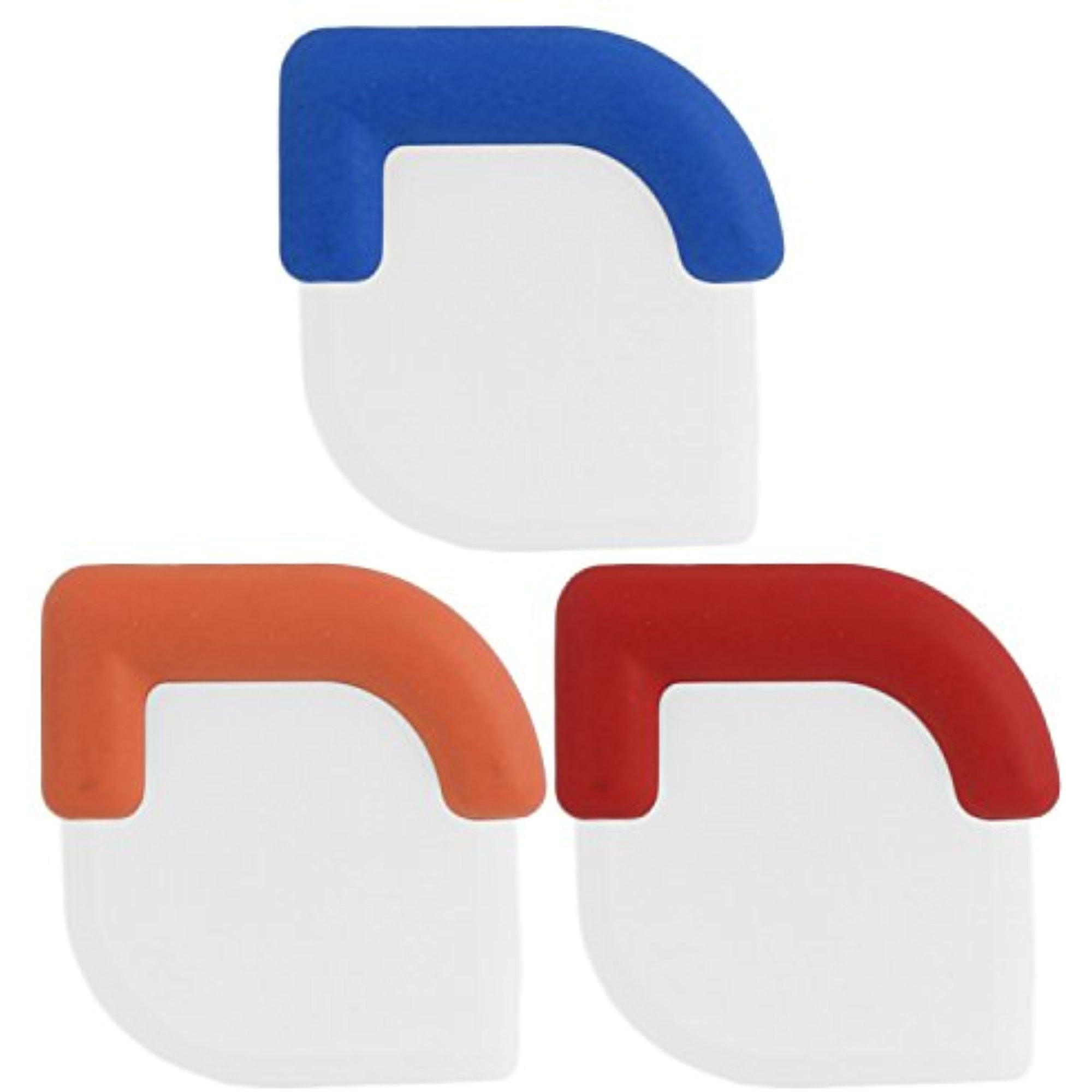 bogo Brands Nylon Plastic Pot and Pan Scraper with Grip Set of 3 (Pink, Blue, Red)