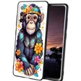 bohoChimpanzeewithflowers phone case for Samsung Galaxy S20 for