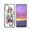 thumbnail image 1 of boho-Vervet-Monkey-with-flowers Phone Case, Designed for Moto G Power 2022 Case Soft Silicon for women girls boys wife gift,Shockproof Phone Cover, 1 of 1