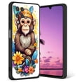 thumbnail image 1 of boho-Weeper-Capuchin-with-flowers Phone Case, Designed for Samsung Galaxy A12 Case Soft Silicon for women girls boys wife gift,Shockproof Phone Cover, 1 of 1