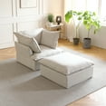 thumbnail image 1 of bokifol Cloud Couch Sectional Sofa Detachable and Washable,Easy to Assemble Sofa for Home,Apartment,Dorm,Bonus Room,Compact Spaces Chaise Lounge,Beige, 1 of 11