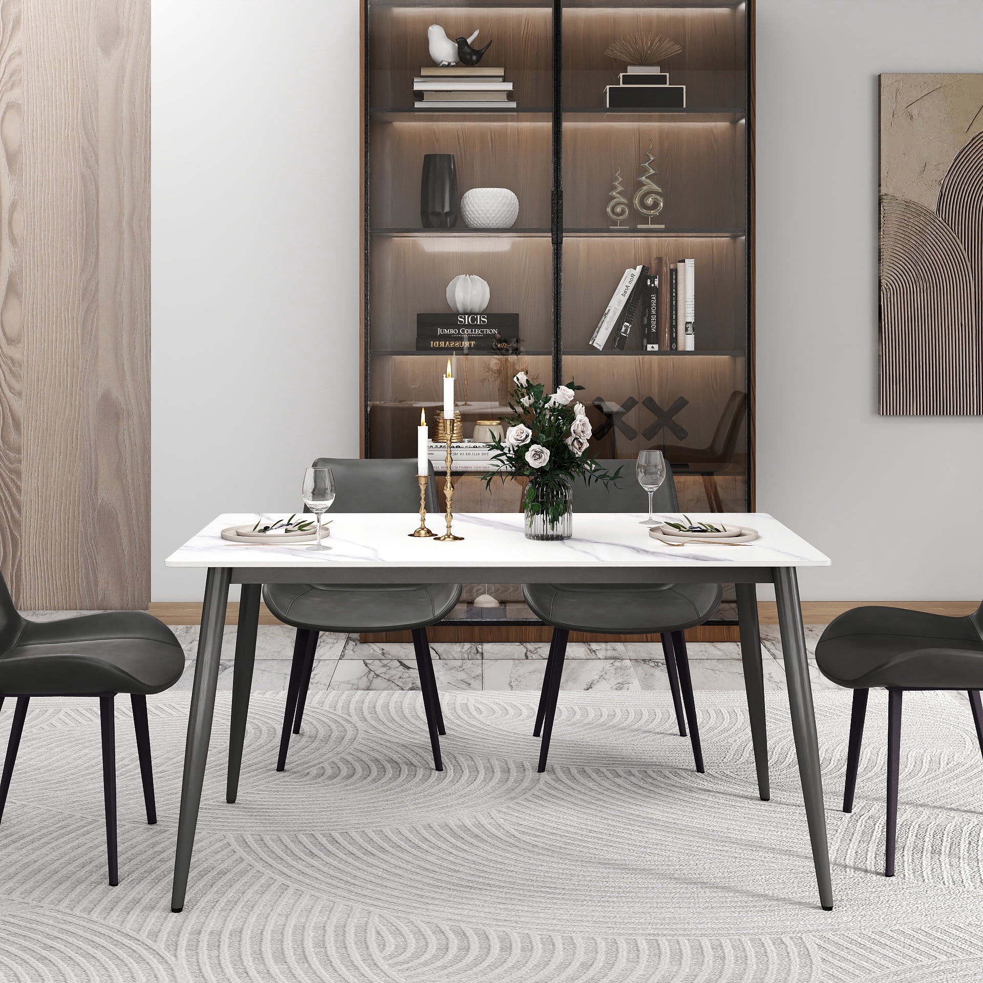 1474 Table bokifol Dining Table,Kitchen Table,for Dining Room,Seats 4-6 People ...