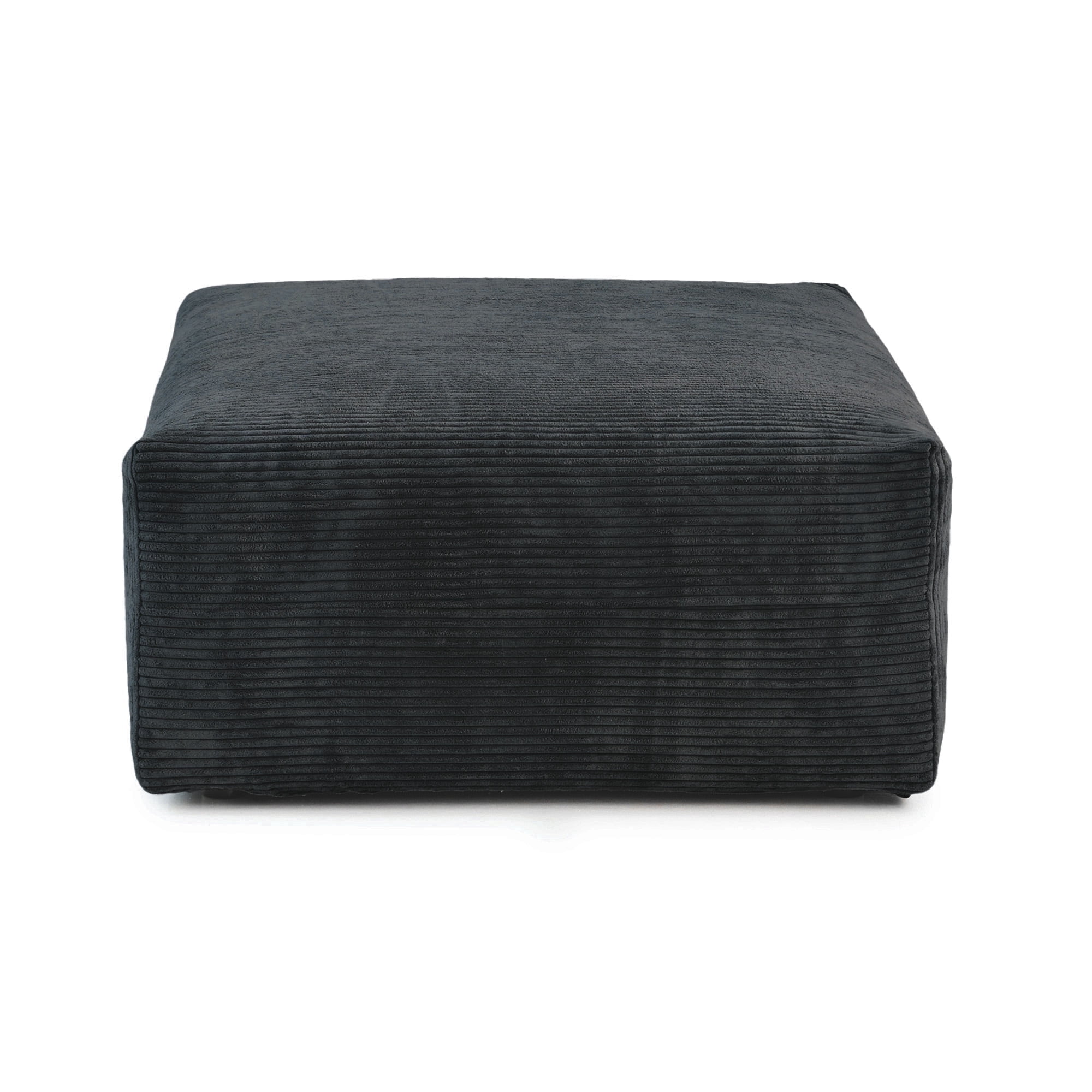 bokifol Modern Sectional Sofa Couch Floor Sofa for Bedroom,Living Room,Apartment and Small Space,Ottoman,Black