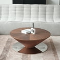 thumbnail image 1 of bokifol Round Coffee Table for Living Room,Modern Wooden Coffee Table with Solid Wood Veneered,35.43" Conical shape Circle Center Table Accent Tea Table,Brown, 1 of 9