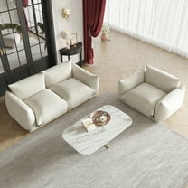 bokifol Sofa Set for Living Room,3 Seats Modern Chenille Sofa Sectional Couch Set for Living Room Furniture Set,Beige